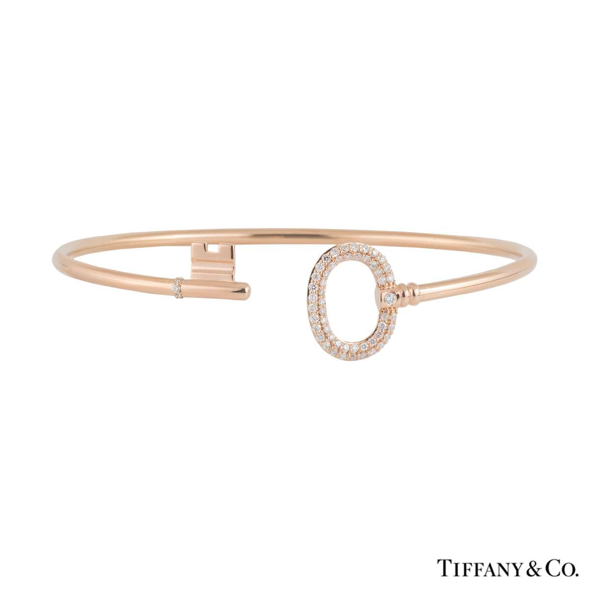Tiffany & Co. Keys Rose Gold Wire Bracelet | Rich Diamonds